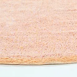 Rond vloerkleed - Celina Natural Cotton Shaggy (roze/beige)