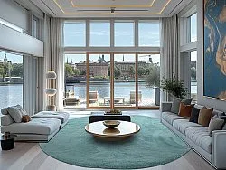 Ronde vloerkleden - Cloud Super Soft (lichtblauw)