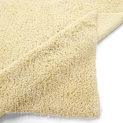 Hoogpolig vloerkleed - Combarro Solid Cotton Shaggy (lichtgeel)