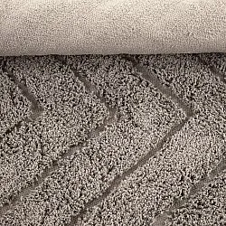 Ronde vloerkleden - Conara Natural Cotton Shaggy (taupe)