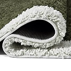 Hoogpolig vloerkleed - Conques (groen/wit)