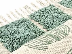 Hoogpolig vloerkleed - Cyrus Natural Cotton Shaggy (groente)