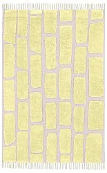 Hoogpolig vloerkleed - Cyrus Natural Cotton Shaggy (geel)