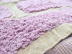 Rond vloerkleed - Cyrus Natural Cotton Shaggy (paars)
