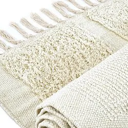 Hoogpolig vloerkleed - Cyrus Natural Cotton Shaggy (gebroken wit)