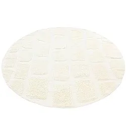 Rond vloerkleed - Cyrus Natural Cotton Shaggy (gebroken wit)