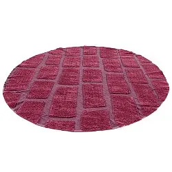 Rond vloerkleed - Cyrus Natural Cotton Shaggy (rood)