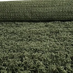 Hoogpolig vloerkleed - Fassale Hand Woven Wool Shaggy (mosgroen)