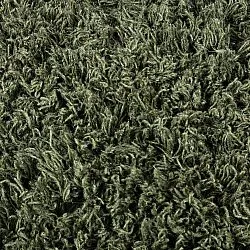 Rond vloerkleed - Fassale Hand Woven Wool Shaggy (mosgroen)