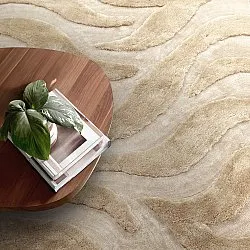 Hoogpolig vloerkleed - Fergana (crème/beige)