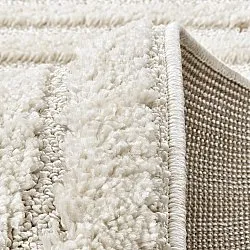 Hoogpolig vloerkleed - Fukui (gebroken wit)