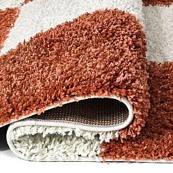 Hoogpolig vloerkleed - Gordes (oranje/wit)