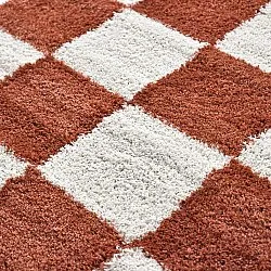 Hoogpolig vloerkleed - Gordes (oranje/wit)