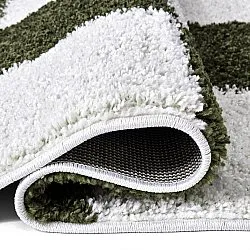 Hoogpolig vloerkleed - Gordes (groen/wit)