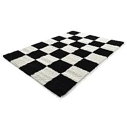 Hoogpolig vloerkleed - Gordes (zwart/wit)