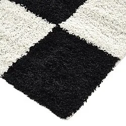 Hoogpolig vloerkleed - Gordes (zwart/wit)