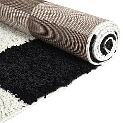 Hoogpolig vloerkleed - Gordes (zwart/wit)