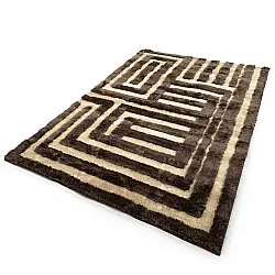 Hoogpolig vloerkleed - Karbala (beige/bruin)