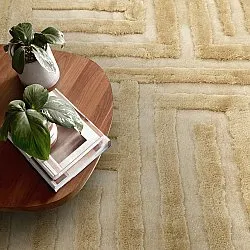 Hoogpolig vloerkleed - Karbala (crème/beige)