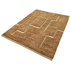 Hoogpolig vloerkleed - Kiberg Hand Woven Wool Shaggy (beige)