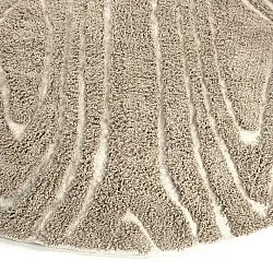 Ronde vloerkleden - Kindon Natural Cotton Shaggy (beige/wit)