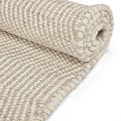 Wollen-vloerkleed - Larkana (beige/wit)