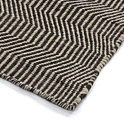 Wollen-vloerkleed - Larkana (beige/zwart)