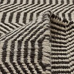 Wollen-vloerkleed - Larkana (beige/zwart)