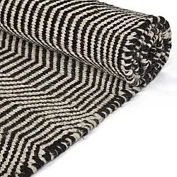 Wollen-vloerkleed - Larkana (beige/zwart)