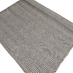 Wollen-vloerkleed - Larkana (bruin/wit)