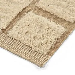 Hoogpolig vloerkleed - Leknes Hand Woven Wool Shaggy (room)