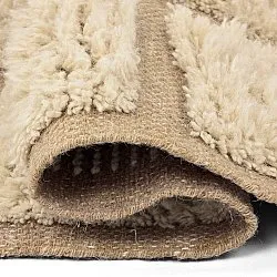 Hoogpolig vloerkleed - Leknes Hand Woven Wool Shaggy (room)