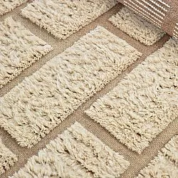 Hoogpolig vloerkleed - Leknes Hand Woven Wool Shaggy (room)