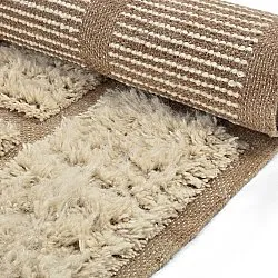 Hoogpolig vloerkleed - Leknes Hand Woven Wool Shaggy (room)
