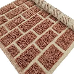 Hoogpolig vloerkleed - Leknes Hand Woven Wool Shaggy (terracotta)