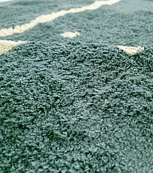 Rond vloerkleed - Leora Natural Cotton Shaggy (groente)