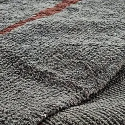 Rond vloerkleed - Leora Natural Cotton Shaggy (zwart/bruin)