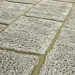 Ronde vloerkleden - Lindley Natural Cotton Shaggy (grijs/groen)