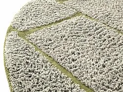 Ronde vloerkleden - Lindley Natural Cotton Shaggy (grijs/groen)