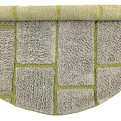 Ronde vloerkleden - Lindley Natural Cotton Shaggy (grijs/groen)