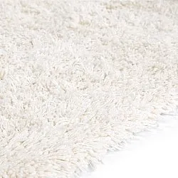 Hoogpolig vloerkleed - Lindos Natural Cotton Shaggy (wit)