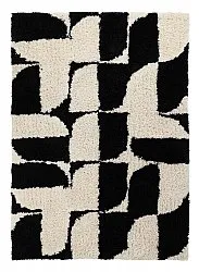 Hoogpolig vloerkleed - Marvao Natural Cotton Shaggy (off-white/zwart)