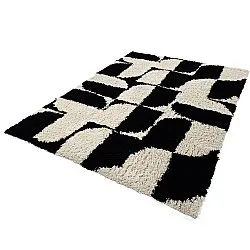 Hoogpolig vloerkleed - Marvao Natural Cotton Shaggy (off-white/zwart)