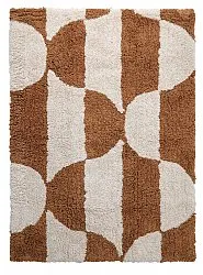 Hoogpolig vloerkleed - Kalymnos Natural Cotton Shaggy (off-white/oker)