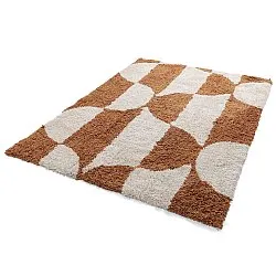 Hoogpolig vloerkleed - Kalymnos Natural Cotton Shaggy (off-white/oker)