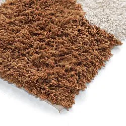 Hoogpolig vloerkleed - Kalymnos Natural Cotton Shaggy (off-white/oker)