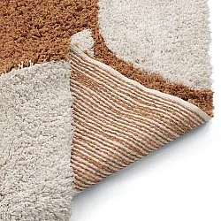 Hoogpolig vloerkleed - Kalymnos Natural Cotton Shaggy (off-white/oker)