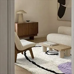 Hoogpolig vloerkleed - Naousa Natural Cotton Shaggy (multi)