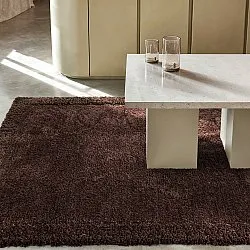 Hoogpolig vloerkleed - Molyvos Natural Cotton Shaggy (bruin)