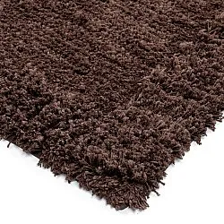 Hoogpolig vloerkleed - Molyvos Natural Cotton Shaggy (bruin)